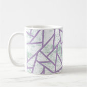 Lavendel und blassgrünes Mosaikmuster Kaffeetasse (Links)