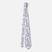 Lavendel und blassgrünes Mosaikmuster Krawatte (Rückseite)