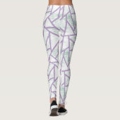 Lavendel und blassgrünes Mosaikmuster Leggings (Rückseite)