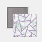 Lavendel und blassgrünes Mosaikmuster Magnet (Vorderseite/Rückseite)