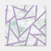 Lavendel und blassgrünes Mosaikmuster Magnet (Vorne)