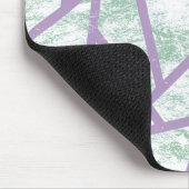 Lavendel und blassgrünes Mosaikmuster Mousepad (Ecke)