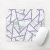 Lavendel und blassgrünes Mosaikmuster Mousepad (Mit Mouse)