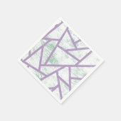 Lavendel und blassgrünes Mosaikmuster Serviette (Ecke)