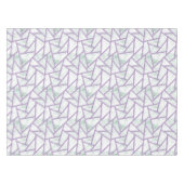 Lavendel und blassgrünes Mosaikmuster Tischdecke (Vorderseite (Horizontal))