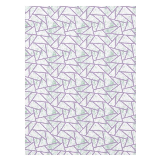 Lavendel und blassgrünes Mosaikmuster Tischdecke (Vorderseite)