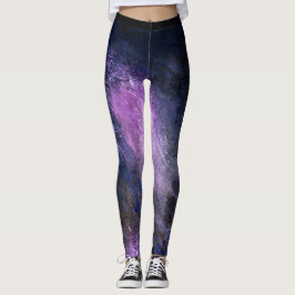 Lavendel und blaue abstrakte Leggings