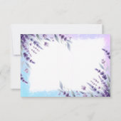 Lavendel und blaue elegante Wasserfarbe RSVP Karte (Rückseite)