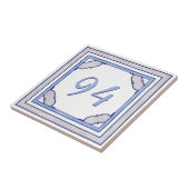 Lavendel und blaue große Hausnummer Fliese (Seite)