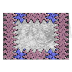 Lavendel und blauer Foto-Rahmen