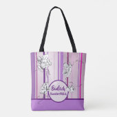 Lavendel- und Blume-Design Tasche (Rückseite)