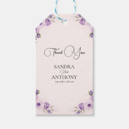 Lavendel und Blush Rose Hochzeit Geschenkanhänger