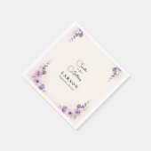 Lavendel und Blush Rose Hochzeit Napkins Serviette (Ecke)
