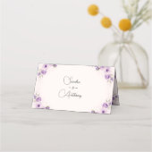 Lavendel und Blush Rose Hochzeit Platzkarte (Rückseite)