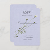 Lavendel und Daisy Response Card eines Single RSVP Karte (Vorne/Hinten)