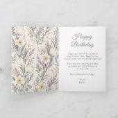 Lavendel- und Elfenbein-Geburtstag Karte (Innenseite)