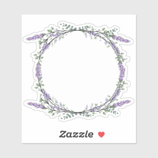 Lavendel und Eukalyptus Aufkleber (Blatt)