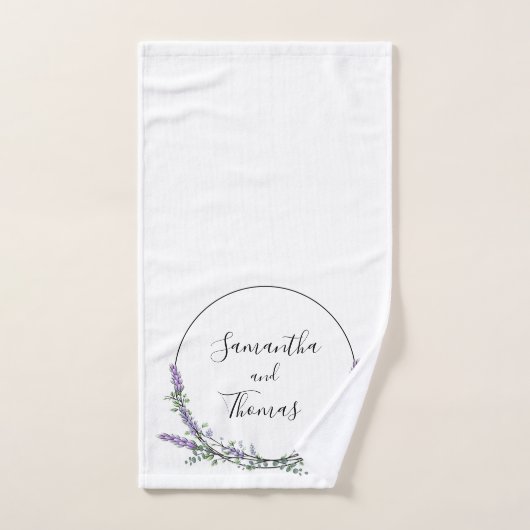 Lavendel und Eukalyptus Badhandtuch Set (Handtuch)