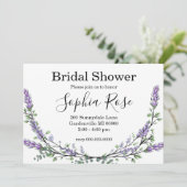 Lavendel und Eukalyptus-Brautparty Einladung (Stehend Vorderseite)