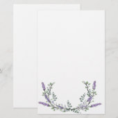 Lavendel und Eukalyptus Briefpapier (Vorne/Hinten)