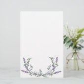 Lavendel und Eukalyptus Briefpapier (Stehend Vorderseite)