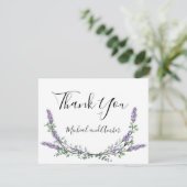 Lavendel und Eukalyptus Dankeskarte (Stehend Vorderseite)