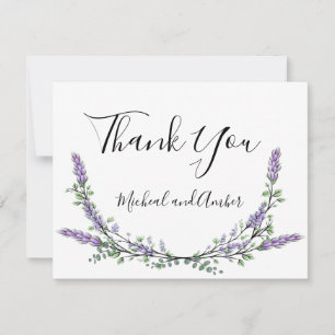 Lavendel und Eukalyptus Dankeskarte