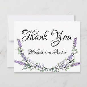 Lavendel und Eukalyptus Dankeskarte