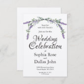 Lavendel und Eukalyptus Einladung (Vorne/Hinten)