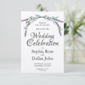 Lavendel und Eukalyptus Einladung (Stehend Vorderseite)