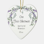 Lavendel und Eukalyptus | Erste Weihnachts-Keramik Keramik Ornament (Links)