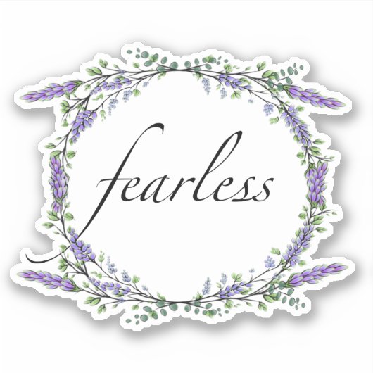 Lavendel und Eukalyptus Fearless Aufkleber (Vorderseite)