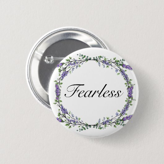 Lavendel und Eukalyptus Fearless Button (Vorne & Hinten)