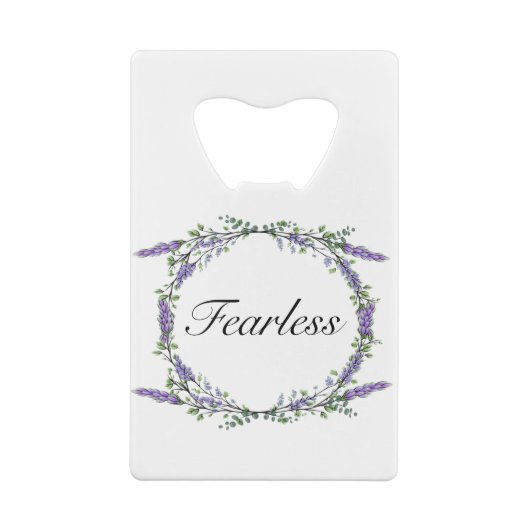 Lavendel und Eukalyptus Fearless Geldbeutel Flaschenöffner (Rückseite)