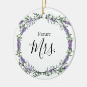 Lavendel und Eukalyptus Future Mrs. Keramik Ornament (Links)