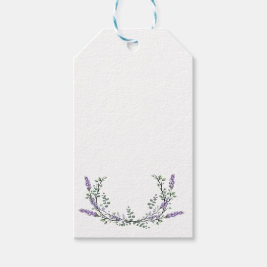 Lavendel und Eukalyptus Geschenkanhänger (Vorderseite)