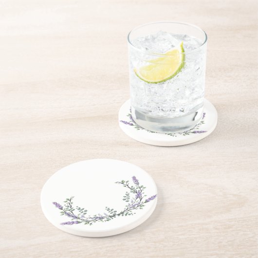 Lavendel und Eukalyptus Getränkeuntersetzer (Seite)