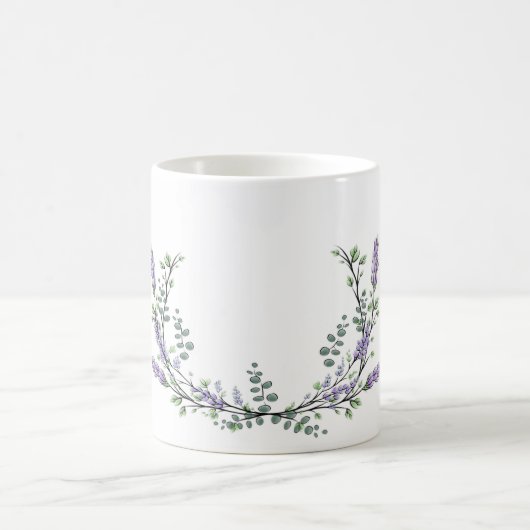 Lavendel und Eukalyptus Kaffeetasse (Mittel)