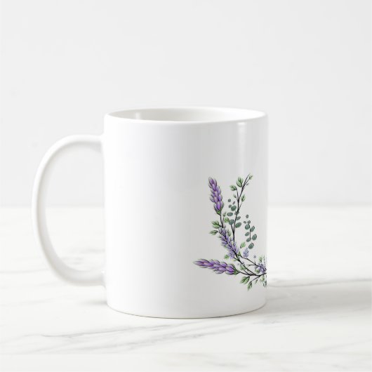 Lavendel und Eukalyptus Kaffeetasse (Links)