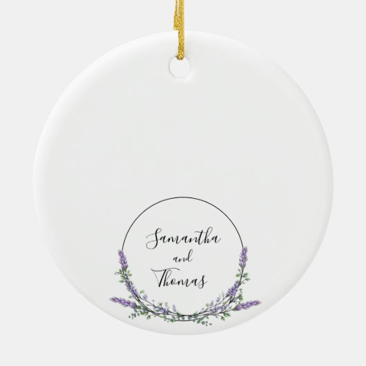 Lavendel und Eukalyptus Keramik Ornament (Hinten)