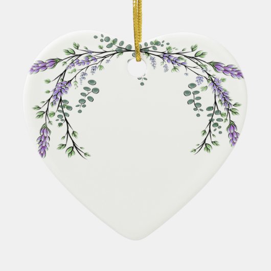 Lavendel und Eukalyptus Keramik Ornament (Vorne)