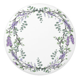 Lavendel und Eukalyptus Keramikknauf