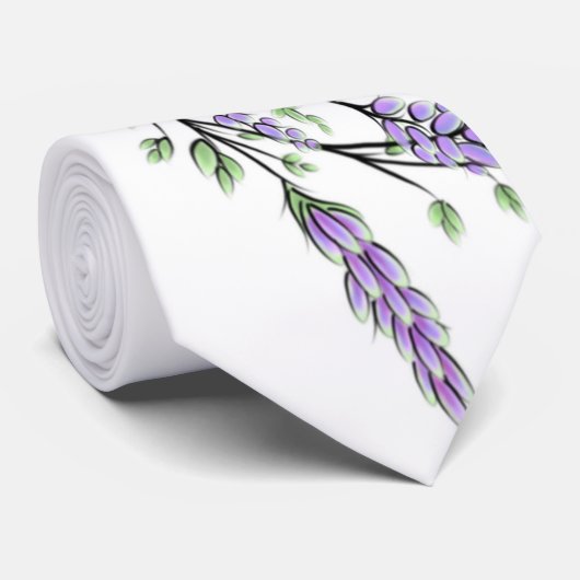 Lavendel und Eukalyptus Krawatte (Gerollt)