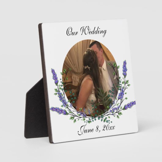 Lavendel und Eukalyptus lila floral botanisch Fotoplatte (Vorderseite)