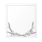 Lavendel und Eukalyptus Notizblock (Vorderseite)
