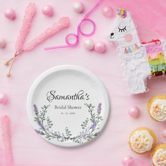 Lavendel und Eukalyptus Pappteller (Party)