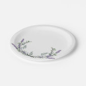 Lavendel und Eukalyptus Pappteller (Schrägansicht)