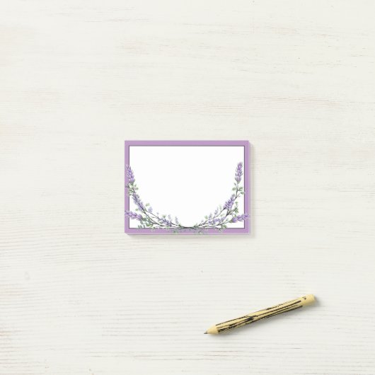 Lavendel und Eukalyptus Post-it Klebezettel (Auf Schreibtisch)