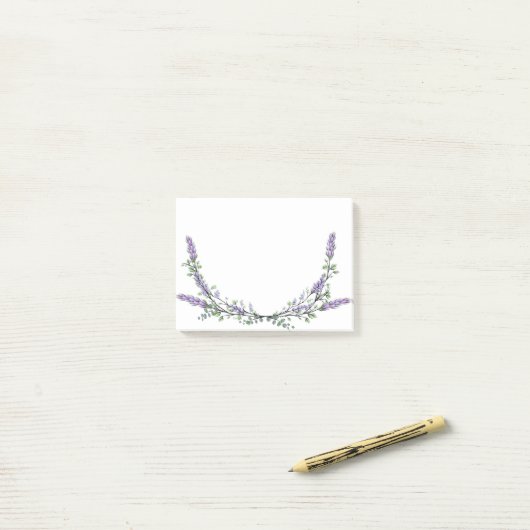 Lavendel und Eukalyptus Post-it Klebezettel (Auf Schreibtisch)