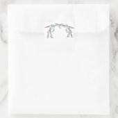 Lavendel und Eukalyptus Quadratischer Aufkleber (Tasche)